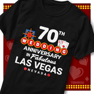 Fabulous Las Vegas 70th Anniversary Wedding Couple T-Shirt