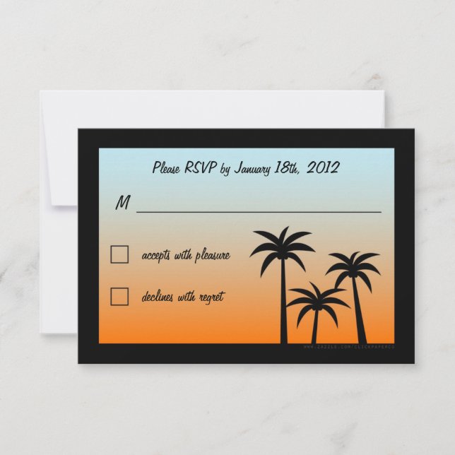 Fabulous Las Vegas Wedding RSVP (Front)