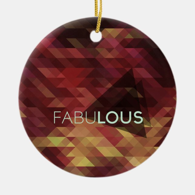 Fabulous luscious background pattern ceramic ornament (Front)