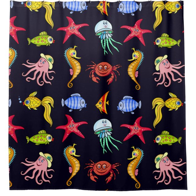 Fabulous nautical pattern with a fun orange sea ho (Front)
