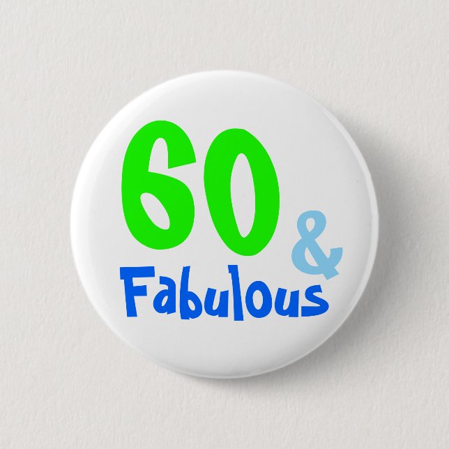 Fabulous Neon Birthday 2 Inch Round Button (Front)