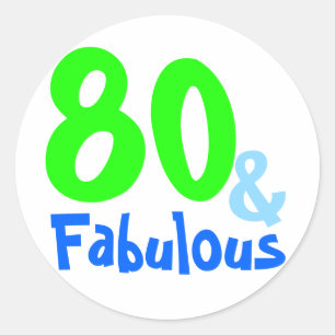Fabulous Neon Birthday Classic Round Sticker