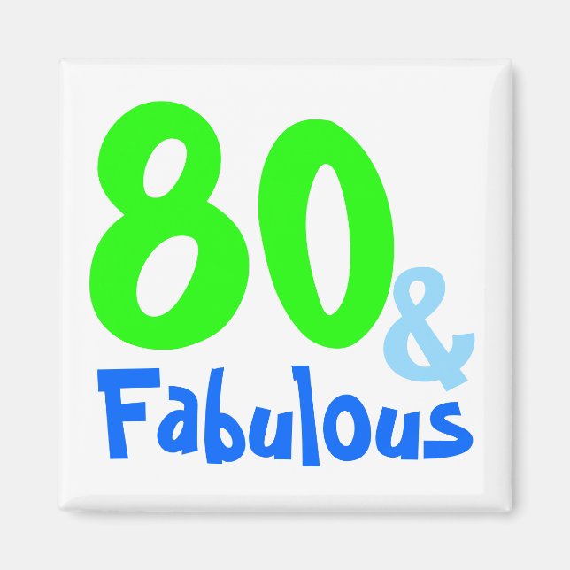 Fabulous Neon Birthday Magnet (Front)