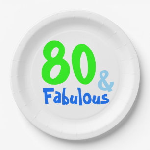 Fabulous Neon Birthday Paper Plate