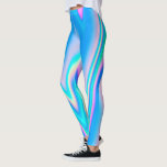 Fabulous Neon Eyecatching holographic unicorn pink Leggings<br><div class="desc">Easily personalize this colourful fabulous Leggings on Holographic Rainbow Pastel Wave abstract design featuring Unicorn aesthetic with a modern and cute touch of fairy. Add your name,  choose font,  change size and position,  add clipart,  photos and shapes,  chills and be fabulous.</div>