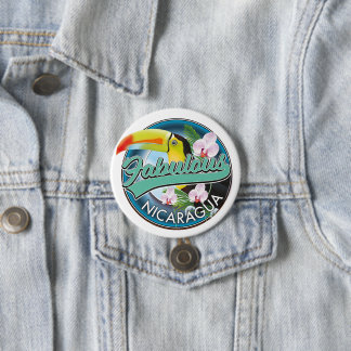 Fabulous Nicaragua toucan logo 3 Inch Round Button