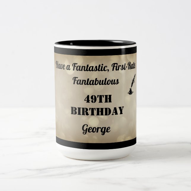 Fabulous Personalised 49th Birthday Mug (Center)