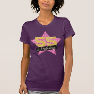 Fabulous Pink Gold 55th Birthday - 55 Years T-Shirt