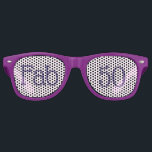 Fabulous Purple Fab 50 50th birthday Retro Sunglasses<br><div class="desc">It is time to party because someone is turning 50!. Yes it is that half century milestone, and that is cause to celebrate. Who is the Fab and 50 girl? This bold design is part of our collection of fun 50 and fabulous items. A fun purple font on one side...</div>