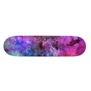 Fabulous Purple Watercolor Abstract Skateboard