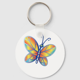 Fabulous Rainbow Butterfly Keychain