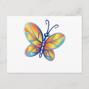 Fabulous Rainbow Butterfly Postcard