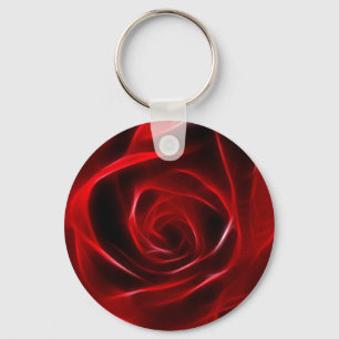 Fabulous Red Rose Keychain