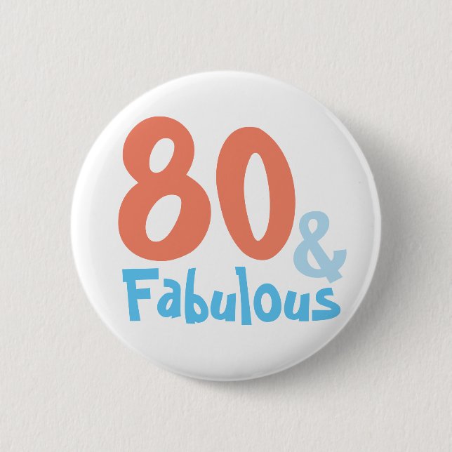 Fabulous Retro Birthday Party 2 Inch Round Button (Front)
