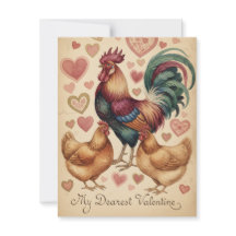 Fabulous Rooster Valentine's Day greeting