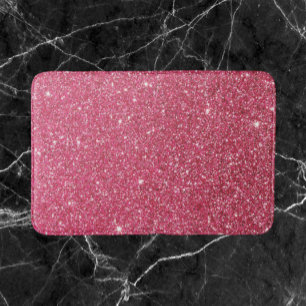 Fabulous Rose Pink Glitter Bath Mat