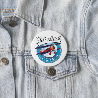 Fabulous Scotland retro style travel patch 3 Inch Round Button