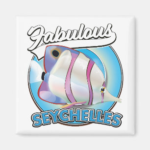 Fabulous Seychelles retro logo Magnet