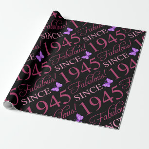 Fabulous Since 1945 80th Birthday Wrapping Paper