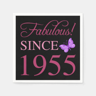 Fabulous Since 1955 70th Birthday Napkin