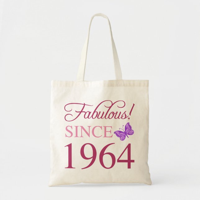 Fabulous Since 1964 60th Birthday Tote Bag (Front)