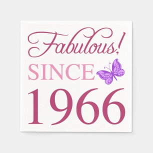 Fabulous Since 1966 60th Birthday Napkin