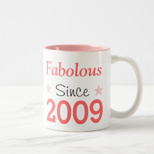 Fabulous Since 2009 Two-Tone Coffee Mug