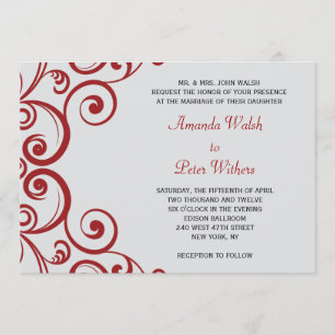 Fabulous Swirls Wedding Invitation