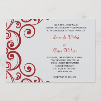 Fabulous Swirls Wedding Invitation