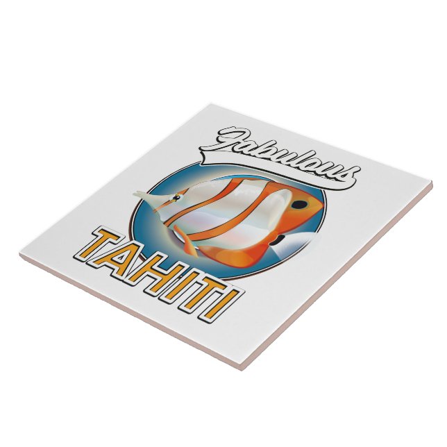fabulous Tahiti retro logo Tile (Side)