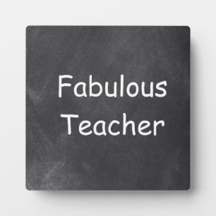 Fabulous Teacher Chalkboard Design Gift Idea Plaque