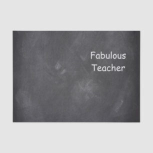 Fabulous Teacher Chalkboard Design Gift Idea Tissue Paper