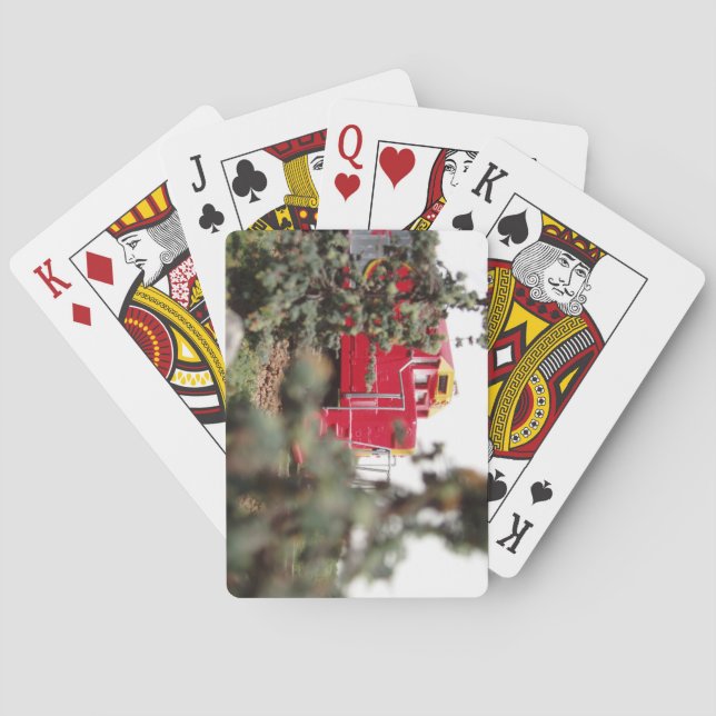 Fabulous Train in the Trees Playing Cards (Back)