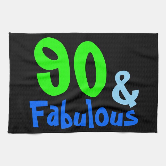 Fabulous Tropical Birthday Kitchen Towel (Horizontal)