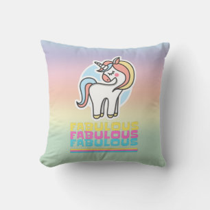 Fabulous Unicorn Throw Pillow