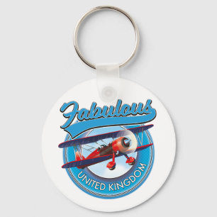 Fabulous United Kingdom travel patch. Car Magnet Keychain