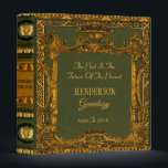 Fabulous Victorian Ornate Gold Genealogy Binder<br><div class="desc">Personalized Victorian family tree genealogy binder. The rich,  intricate antique gold design on the deep olive green background is elegance at it best!</div>