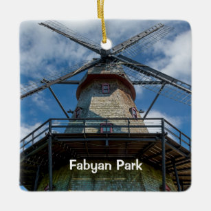 Fabyan Park Dutch Windmill Ceramic Ornament