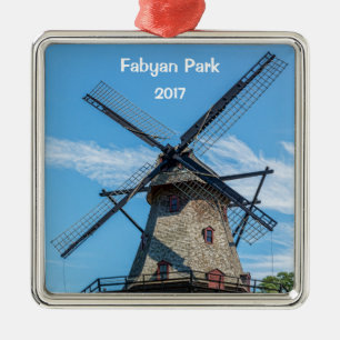 Fabyan Park Dutch Windmill Metal Ornament