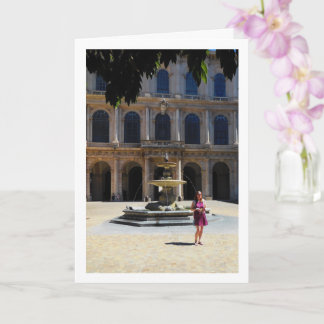 Facade And Fountain, Palazzo Barberini, Rome Card