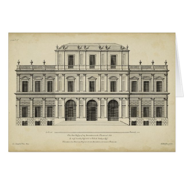 Façade de style théâtral de Colen Campbell (Devant horizontal)