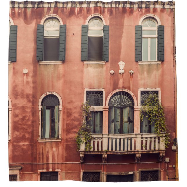 Facade of a typical old house in Venice,  Italy,   (Front)