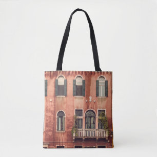 Facade of a typical old house in Venice,  Italy,   Tote Bag