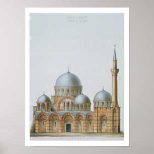 Facade of Kahrije Dzamissi, the Church of the Savi Poster