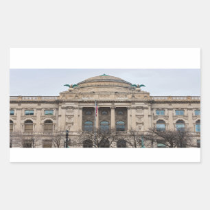 facade of landmark milwaukee public library sticker