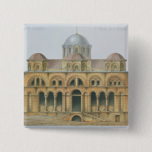 Facade of Mefa Dzamissi, the Church of St. Theodor 2 Inch Square Button