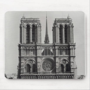 Facade of Notre-Dame, Paris, late 19th century Mouse Pad