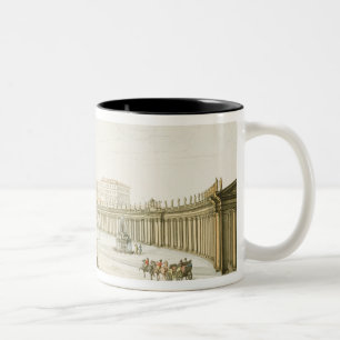 Facade of St. Peter's in Rome with the Piazza in f Two-Tone Coffee Mug
