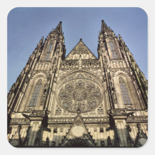 Facade of the Cathedral of St. Vitus Square Sticker