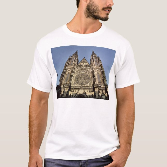 Facade of the Cathedral of St. Vitus T-Shirt (Front)
